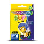 Massa de Modelar Soft 6 Cores Neon 90g - Acrilex