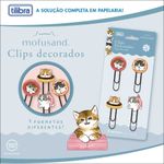 Clips Decorado Mofusand c/ 4 Unidades - Tilibra