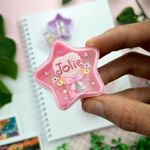 Apontador Plástico em Estrela Decorado Jolie Com Depósito - Tilibra