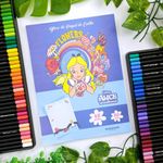 Bloco de Carta Alice no País das Maravilhas 17,9 x 24,1 cm 48 Folhas - Animativa 