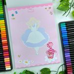 Bloco de Carta Alice no País das Maravilhas 17,9 x 24,1 cm 48 Folhas - Animativa 