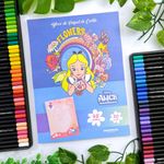Bloco de Carta Alice no País das Maravilhas 17,9 x 24,1 cm 48 Folhas - Animativa 