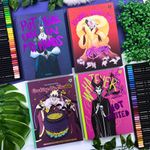 Caderno Colegial Costurado Capa Dura Vilões da Disney 17,9 x 24,1 cm 160 Folhas - Animativa