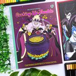 Caderno Colegial Costurado Capa Dura Vilões da Disney 17,9 x 24,1 cm 160 Folhas - Animativa