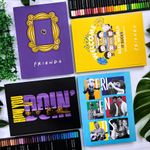 Caderno Colegial Costurado Capa Dura Vilões da Disney 17,9 x 24,1 cm 160 Folhas - Animativa