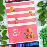 Caderno Brochura Universitário CapyCuties 20 x 27,5 cm 80 Folhas - Animativa