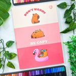 Caderno Brochura Universitário CapyCuties 20 x 27,5 cm 80 Folhas - Animativa