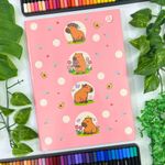 Caderno Brochura Universitário CapyCuties 20 x 27,5 cm 80 Folhas - Animativa
