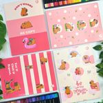 Caderno Brochura Universitário CapyCuties 20 x 27,5 cm 80 Folhas - Animativa