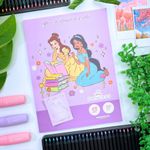 Bloco de Carta Disney Princesas 17,9 x 24,1 cm 48 Folhas - Animativa