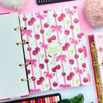 Caderno Argolado Colegial Sweet Cherry 190 x 260 mm com 160 Folhas Pautadas e Decoradas - Animativa