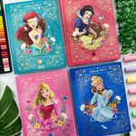 Caderno Colegial Brochura Princesas 160 Folhas 17,6 x 23,9 cm - Tilibra | Vintage