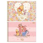Caderno de Cartografia e Desenho Winnie The Pooh 80 Folhas 27,5 x 20 cm- Tilibra