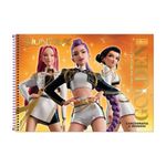 Caderno de Cartografia e Desenho Guerreiras do K-Pop 80 Folhas 27,5 x 20 cm - Tilibra