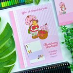 Bloco de Carta Moranguinho com cheiro 17,9 x 24,1 cm 48 Folhas - Animativa | Papel de Carta Vintage