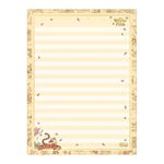 Bloco Papel de Carta Pooh C/8 Estampas Diferentes 48 Folhas Pautado 63g/m² 17,7 cm x 24,0 cm - Tilibra