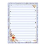 Bloco Papel de Carta Pooh C/8 Estampas Diferentes 48 Folhas Pautado 63g/m² 17,7 cm x 24,0 cm - Tilibra