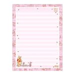 Bloco Papel de Carta Pooh C/8 Estampas Diferentes 48 Folhas Pautado 63g/m² 17,7 cm x 24,0 cm - Tilibra
