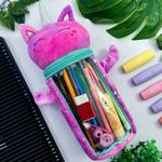 Estojo Escolar Médio Tubo Peluciado Blink - Tilibra