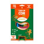 Lápis 12 Cores Big 17,5 cm Triangular + Apontador Jumbo Grande - Leo & Leo