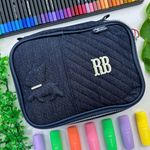 Estojo Escolar Jeans Box Rebecca BonBon RB28035 com Divisória - Clio Style