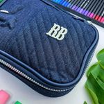 Estojo Escolar Jeans Box Rebecca BonBon RB28035 com Divisória - Clio Style