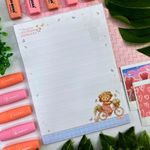 Bloco Papel de Carta Pooh C/8 Estampas Diferentes 48 Folhas Pautado 63g/m² 17,7 cm x 24,0 cm - Tilibra