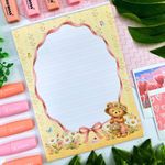 Bloco Papel de Carta Pooh C/8 Estampas Diferentes 48 Folhas Pautado 63g/m² 17,7 cm x 24,0 cm - Tilibra