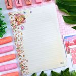Bloco Papel de Carta Pooh C/8 Estampas Diferentes 48 Folhas Pautado 63g/m² 17,7 cm x 24,0 cm - Tilibra