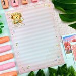 Bloco Papel de Carta Pooh C/8 Estampas Diferentes 48 Folhas Pautado 63g/m² 17,7 cm x 24,0 cm - Tilibra