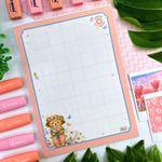 Bloco Papel de Carta Pooh C/8 Estampas Diferentes 48 Folhas Pautado 63g/m² 17,7 cm x 24,0 cm - Tilibra