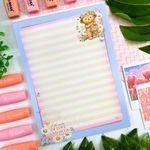 Bloco Papel de Carta Pooh C/8 Estampas Diferentes 48 Folhas Pautado 63g/m² 17,7 cm x 24,0 cm - Tilibra
