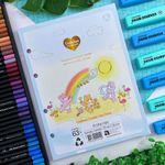 Refil Fichário Colegial Caderno Argolado Ursinhos Carinhosos 80 Folhas 17,9x24,1cm - Animativa