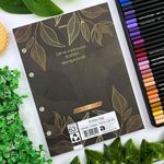 Refil Fichário Tamanho Colegial ou Caderno Argolado Happen 80 Folhas 17,9 x 24,1 cm - Animativa