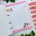 Caderno Argolado Colegial Moranguinho190 x 260 mm com 160 Folhas Pautadas e Decoradas - Animativa