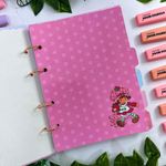 Caderno Argolado Colegial Moranguinho190 x 260 mm com 160 Folhas Pautadas e Decoradas - Animativa