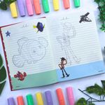 Caderno Colegial Costurado Capa Dura Personagens Pixar 179 x 241 mm 160 Folhas - Animativa