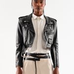 JAQUETA BIKER FEMININA - PRETA