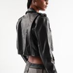 JAQUETA BIKER FEMININA - PRETA