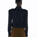 CAMISA DE CETIM - PRETA 