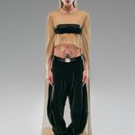CAPA LONGA CHIFFON COM TOP - VERDE OLIVA