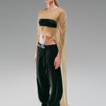 CAPA LONGA CHIFFON COM TOP - VERDE OLIVA