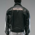JAQUETA AVIADOR COURO - PRETO