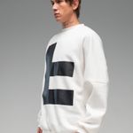 MOLETOM OVERSIZED DELTA - OFF WHITE
