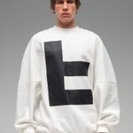 MOLETOM OVERSIZED DELTA - OFF WHITE