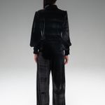 BLUSA VELUDO LAMINA - PRETO