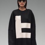 MOLETOM OVERSIZED DELTA - PRETO