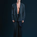 BLAZER RISCA DE GIZ WATERS - AZUL MARINHO