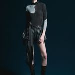 SHORTS COURO WATERS - PRETO