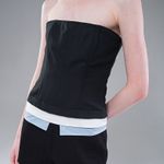 CORSELET 3X1- PRETO/BRANCO E AZUL